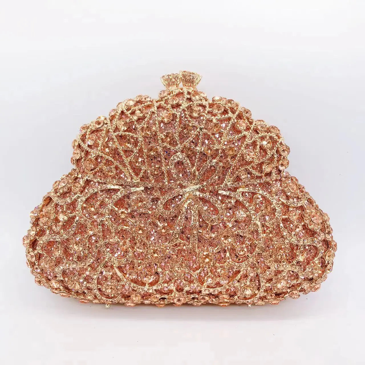 Rhinestone Hollow Clutch Bag