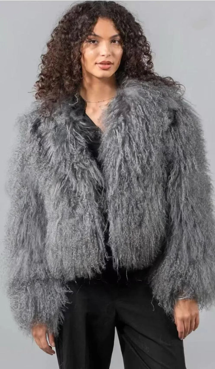 Luxury Mongolian Fur Thick Winter Coat