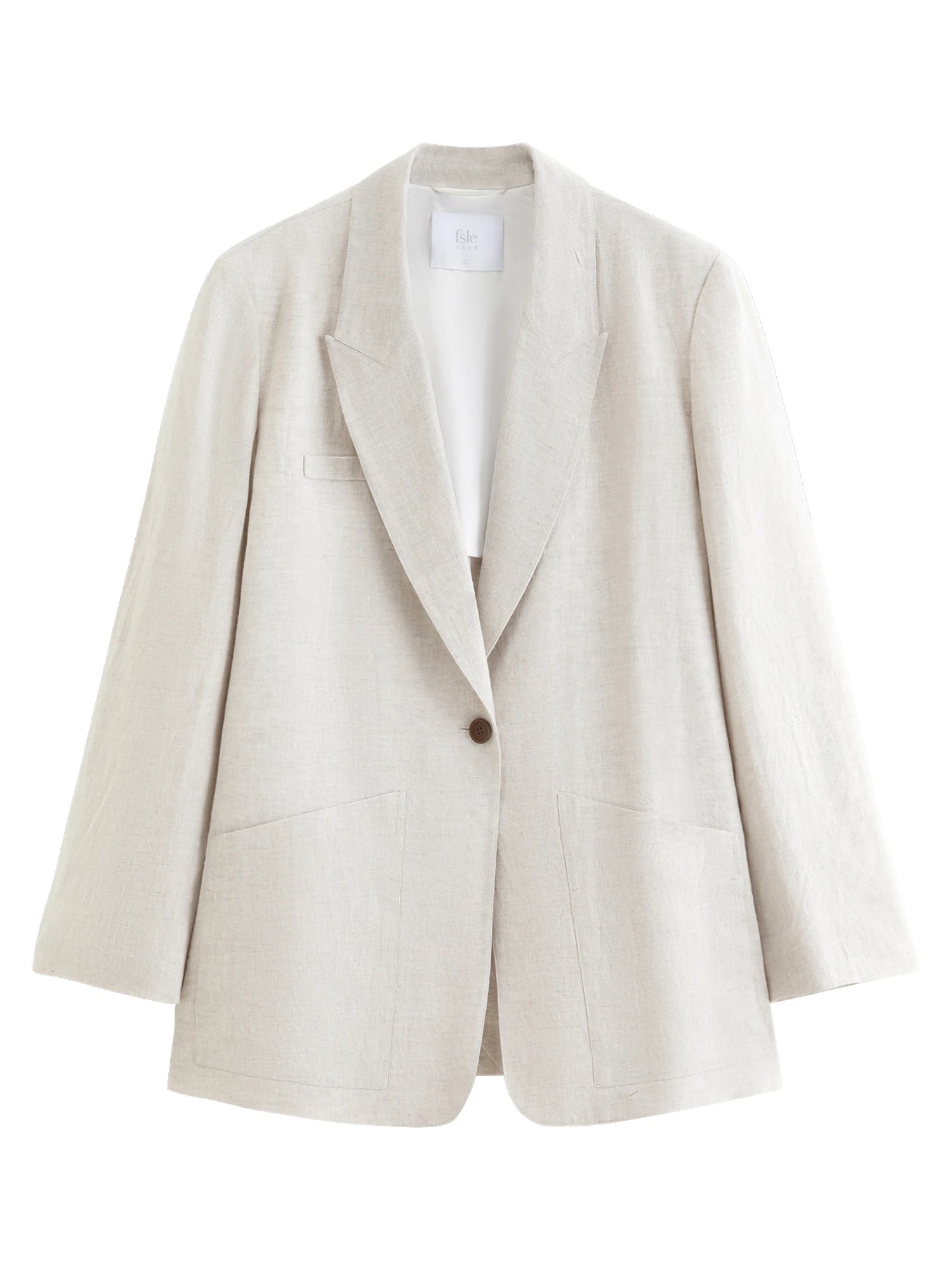FSLE 2026 Relaxed Fit 100% Linen Unstructured Blazer