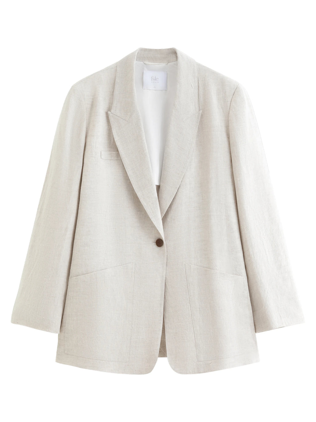 FSLE 2026 Relaxed Fit 100% Linen Unstructured Blazer