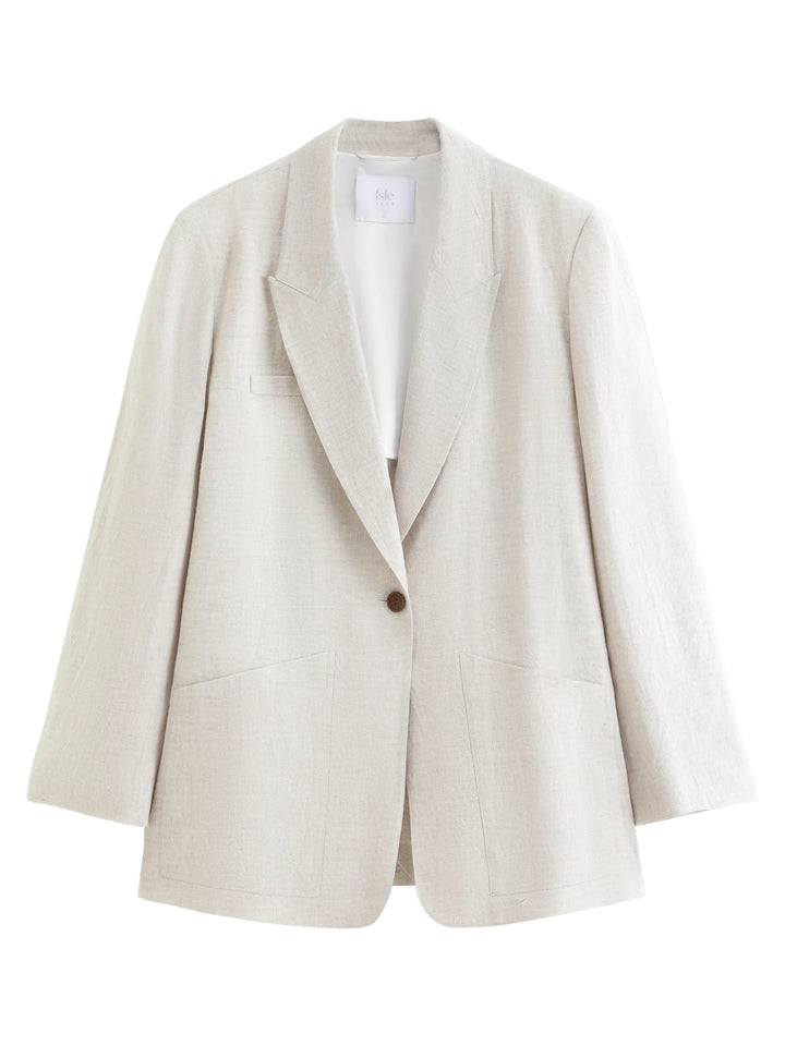 FSLE 2026 Relaxed Fit 100% Linen Unstructured Blazer