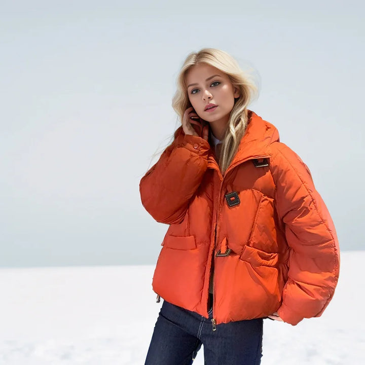 Hooded Cotton Padded Winter Jacket