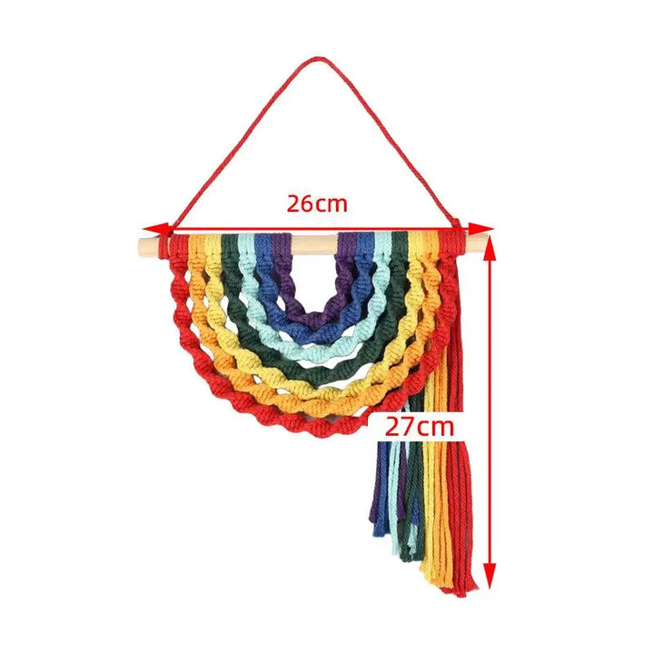 Lovely Macrame Rainbow Wall Hanging