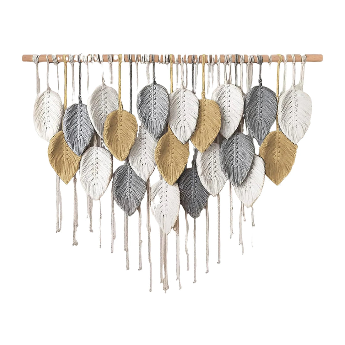 Large Handmade Boho Leaf Macrame Wall Tapestry