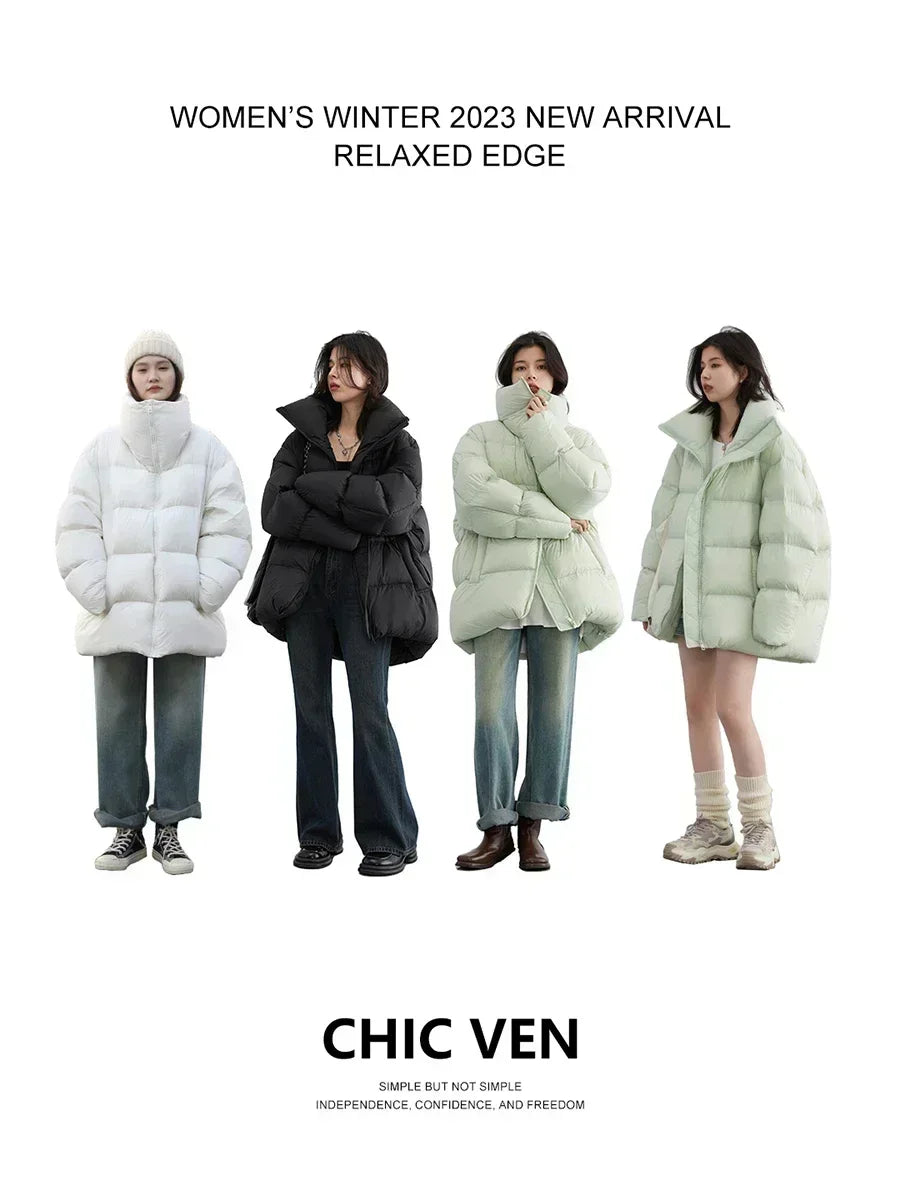 White Duck Down Lightweight Winter Coat