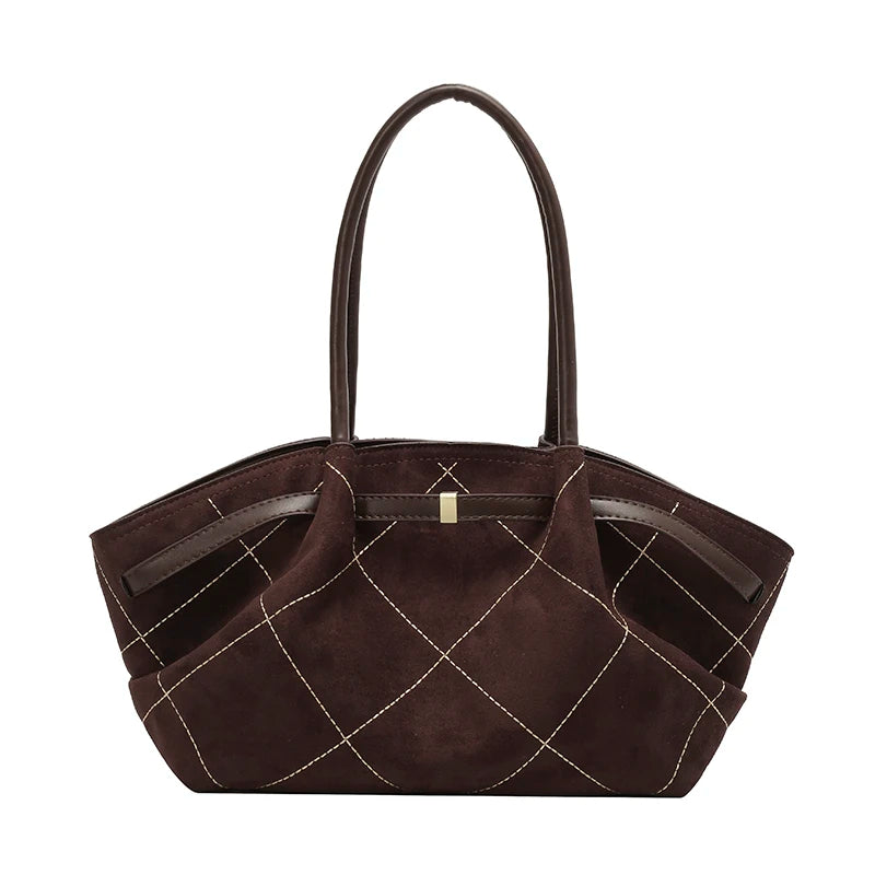 Faux Suede Shoulder Bag