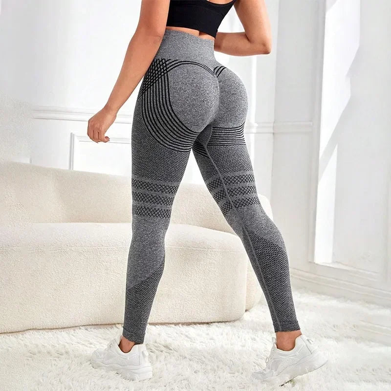 Women’s High Waist Knitted Seamless Yoga Leggings