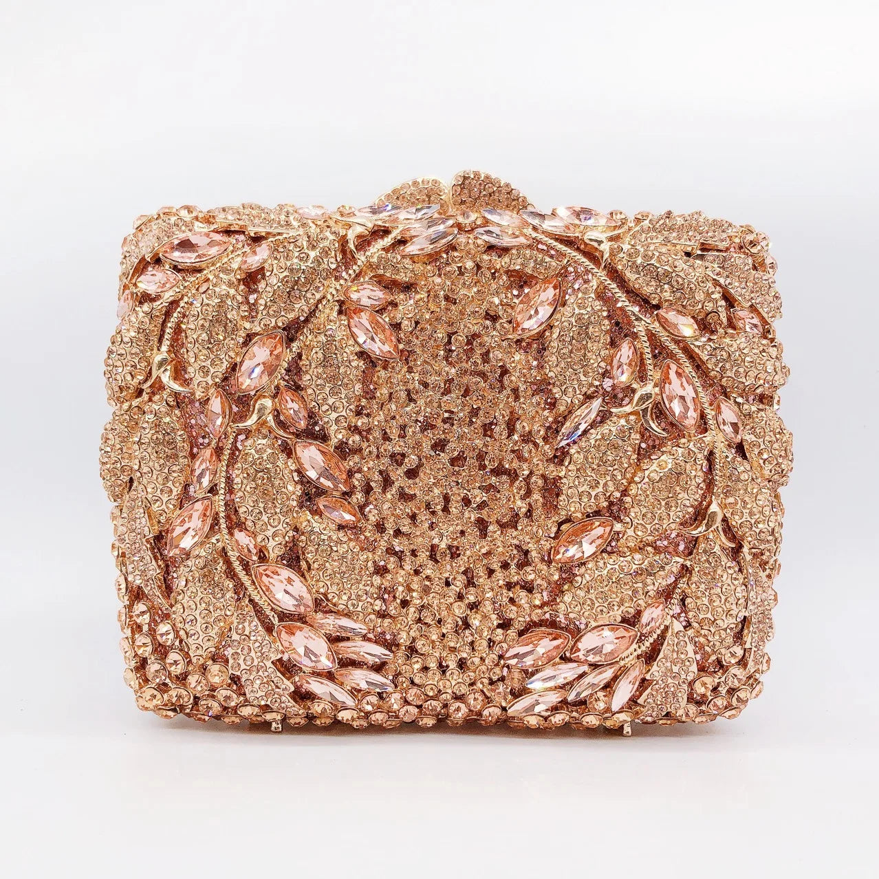 Rhinestone Hollow Clutch Bag