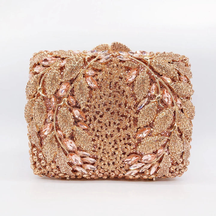 Rhinestone Hollow Clutch Bag