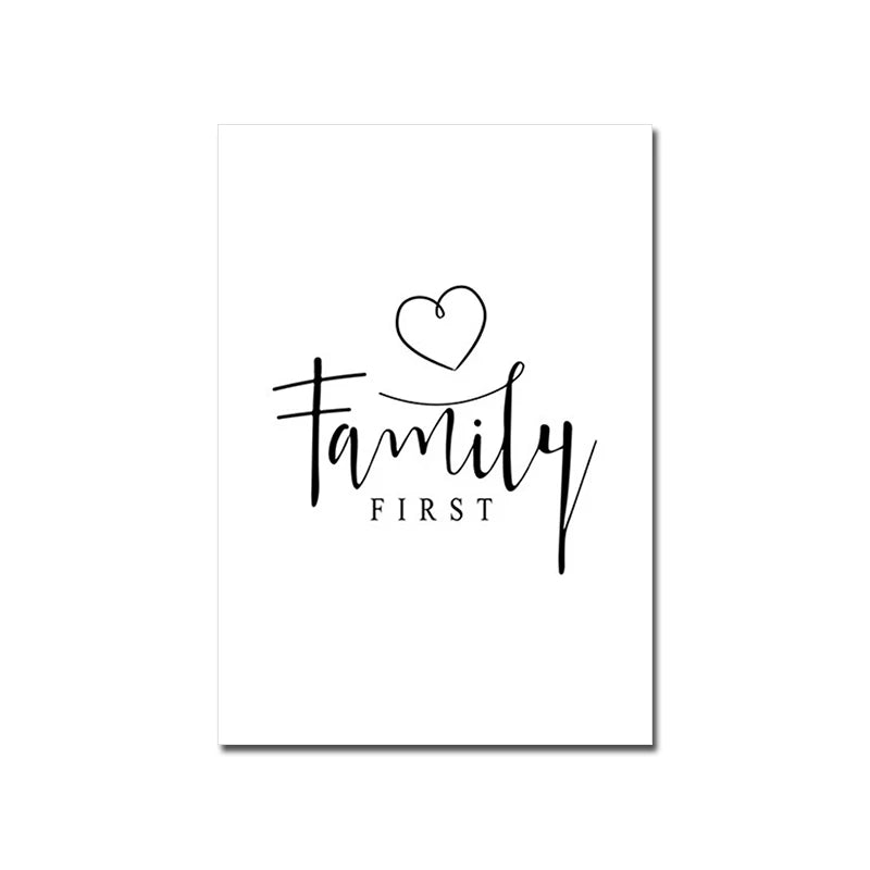 Happy Family Love Quote Canvas