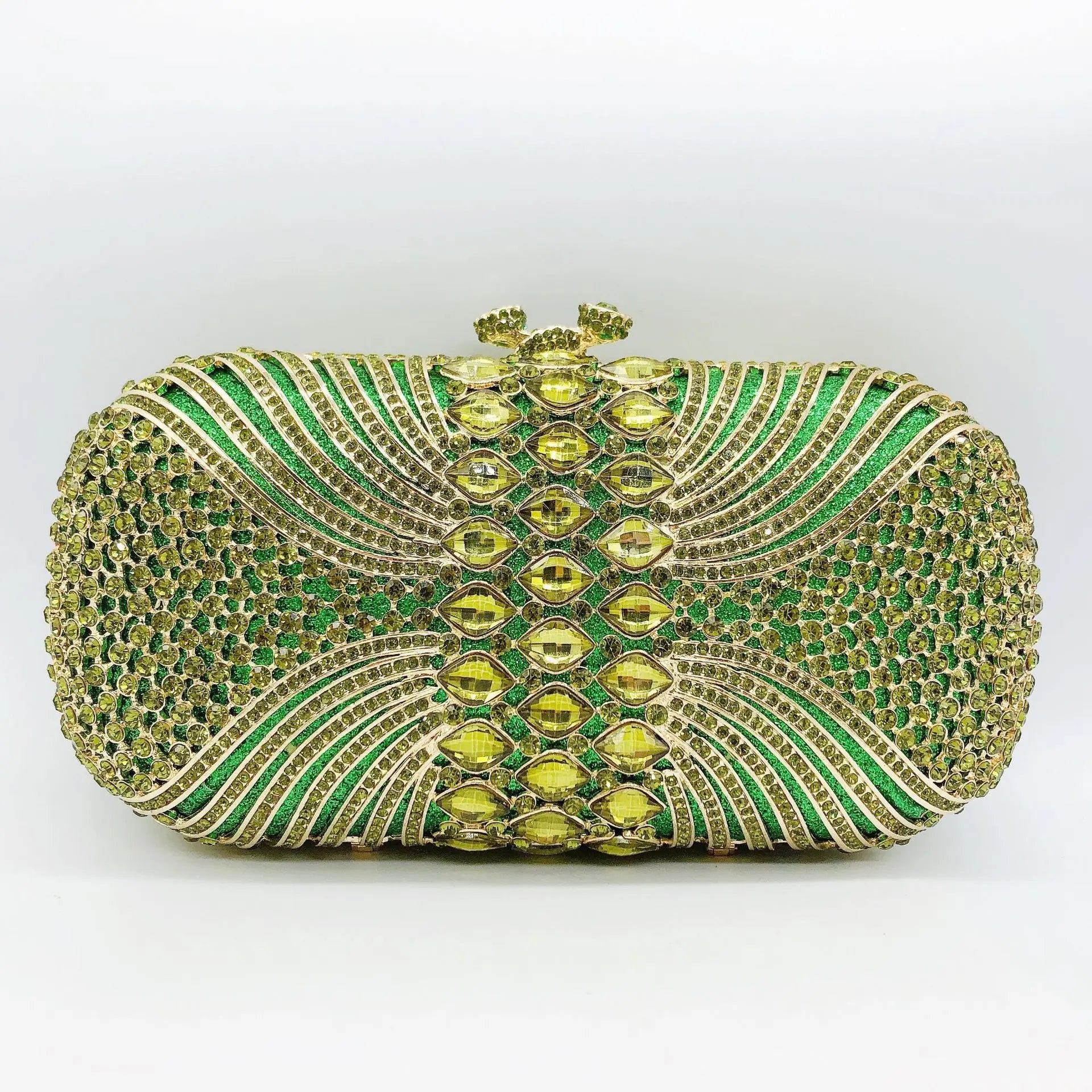 Rhinestone Hollow Clutch Bag