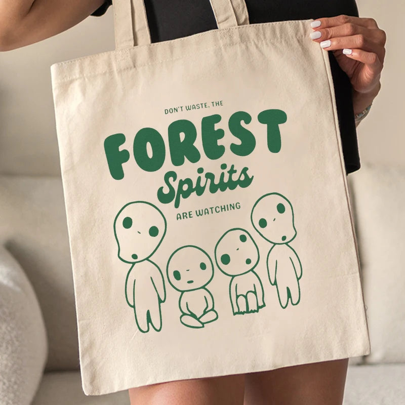 Kawaii Forest Spirits Tote Bag