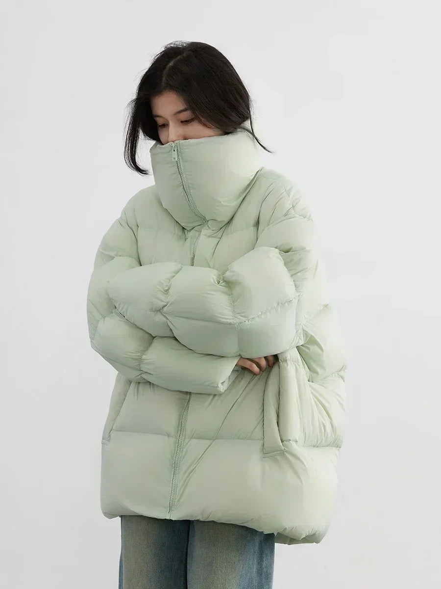 White Duck Down Lightweight Winter Coat