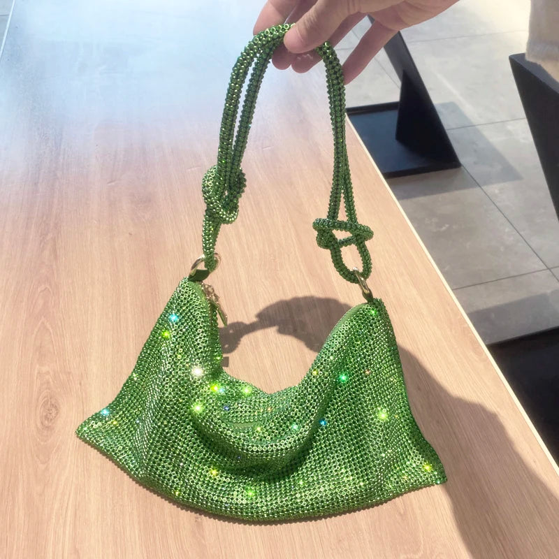 Rhinestone Hobo Shoulder Bag