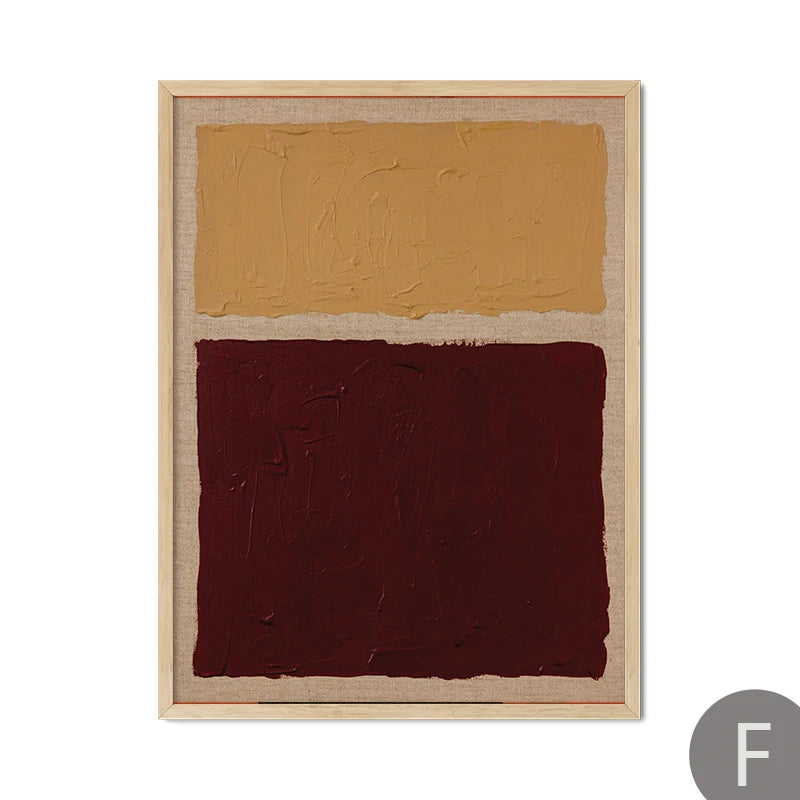 Abstract Thistles Terracotta Line Canvas Wall Art