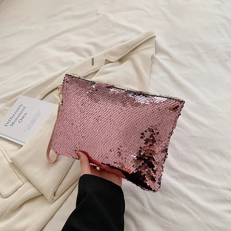 Sequined Bling Envelope Clutch