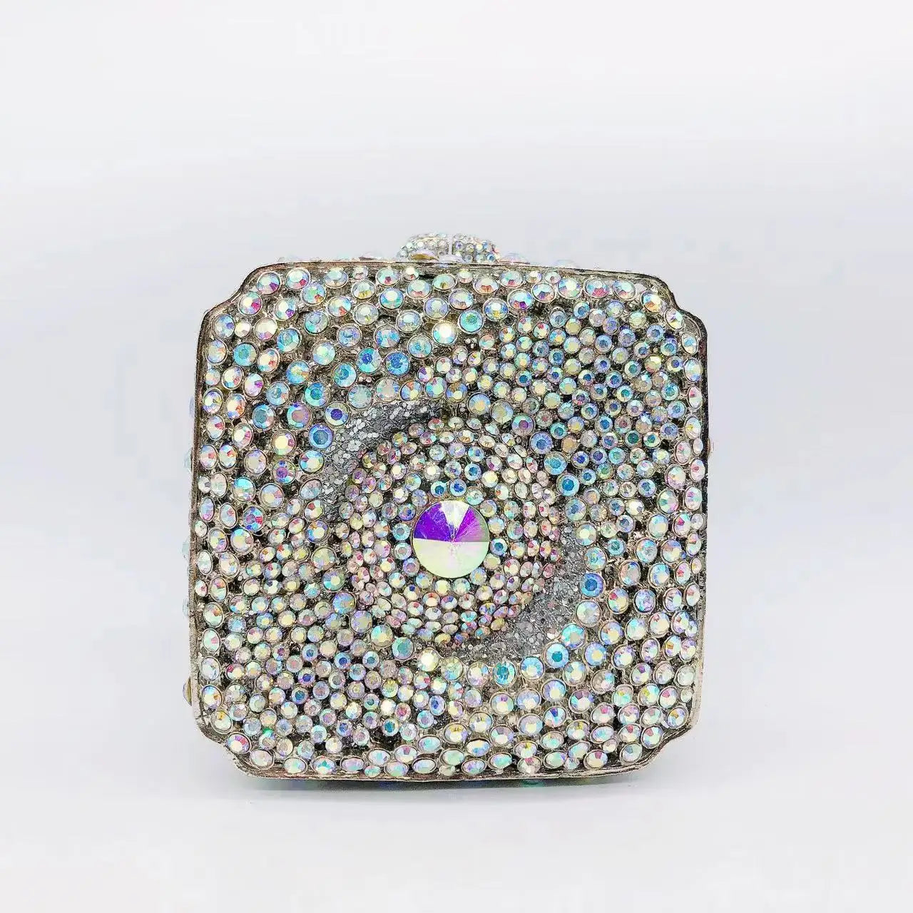 Rhinestone Hollow Clutch Bag