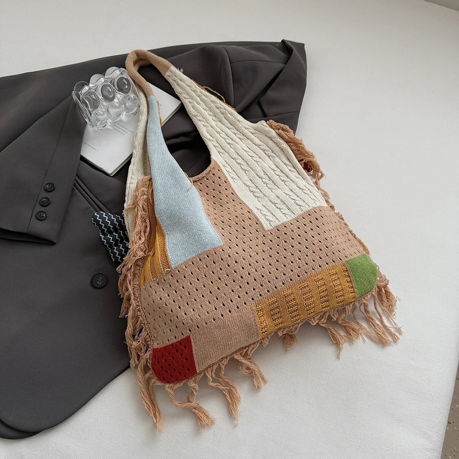 Cute Fish Knitted Tote Bag