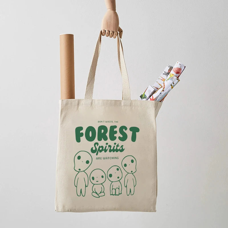 Kawaii Forest Spirits Tote Bag