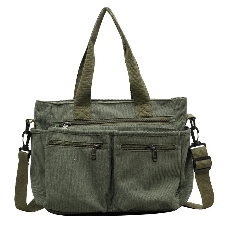 Large Capacity Corduroy Tote Bag