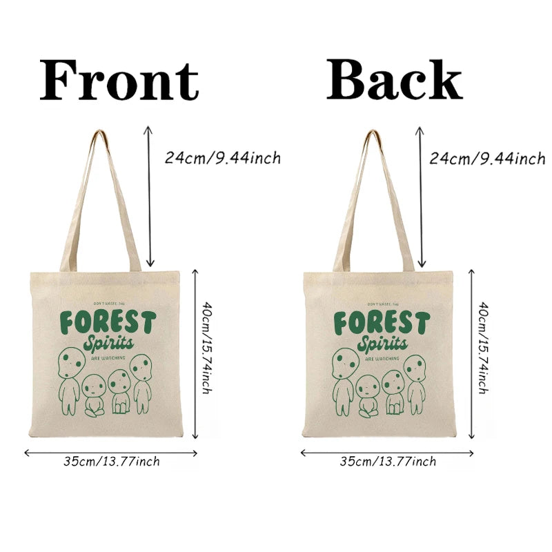Kawaii Forest Spirits Tote Bag