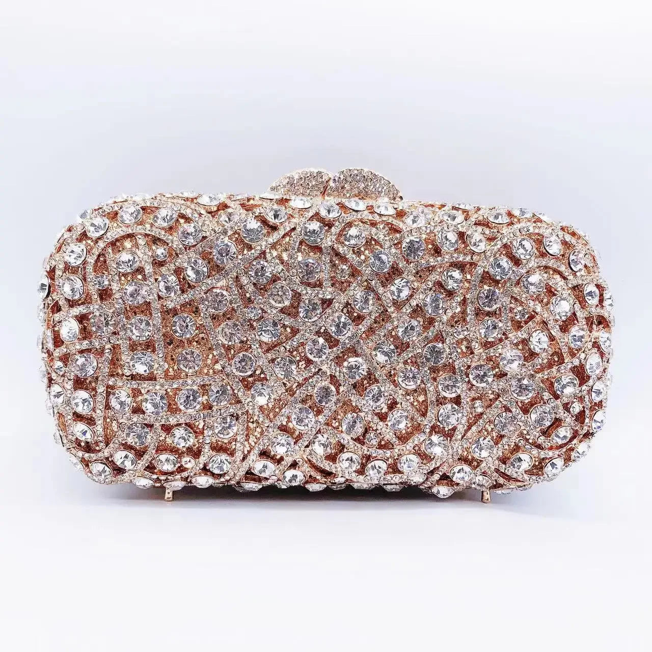 Rhinestone Hollow Clutch Bag