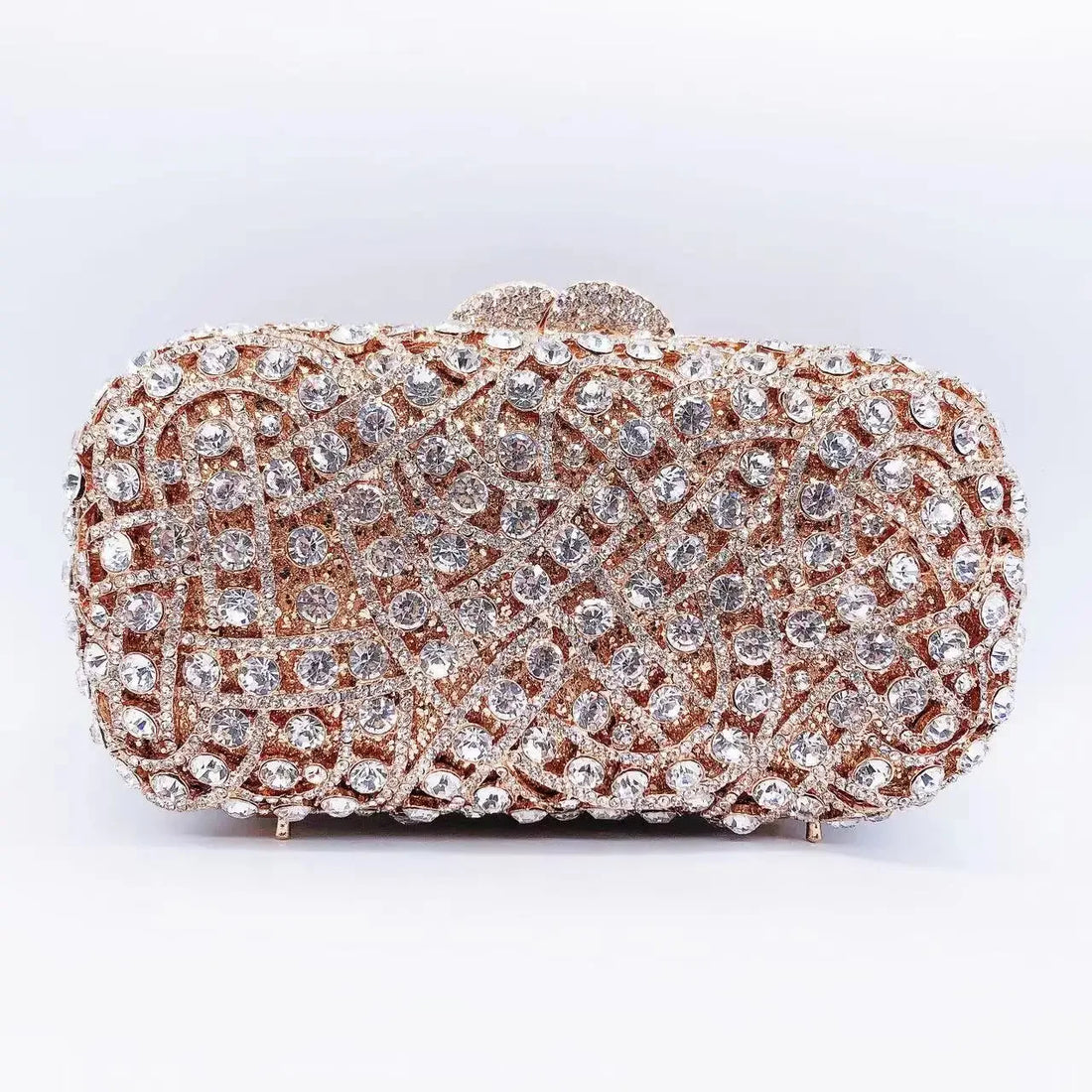 Rhinestone Hollow Clutch Bag