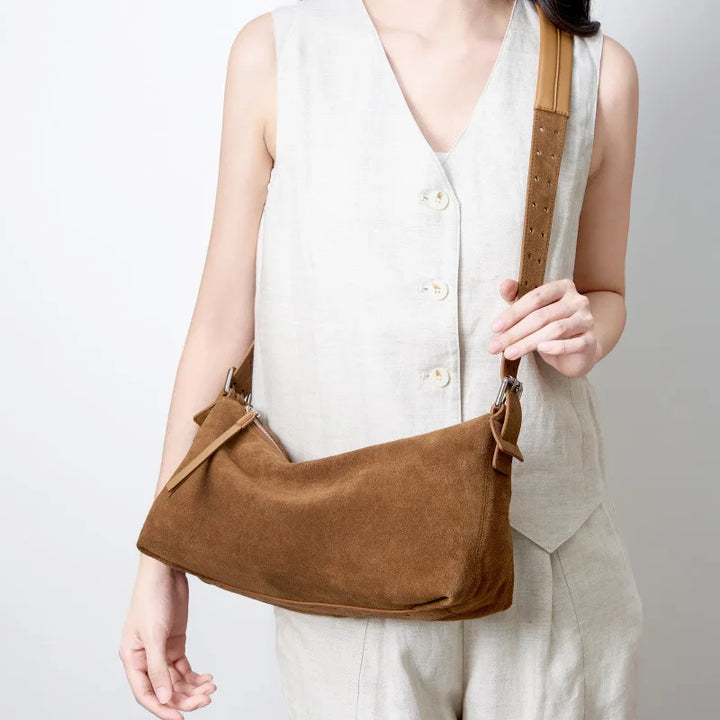 High-End Suede Leather Crossbody Shoulder Bag