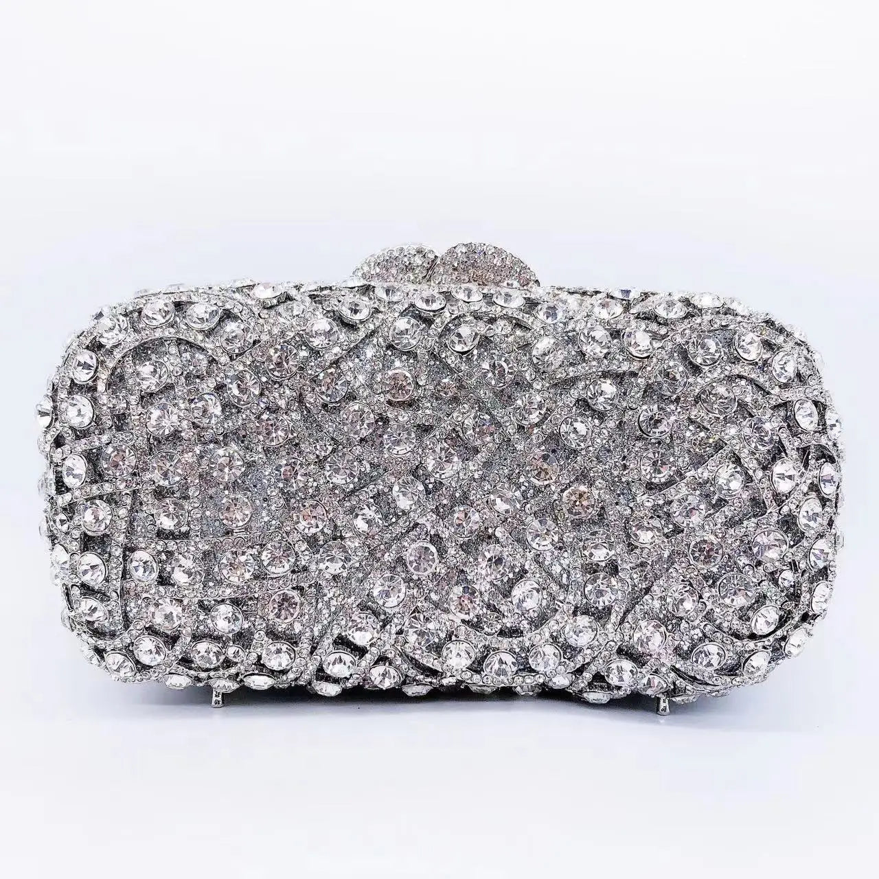 Rhinestone Hollow Clutch Bag