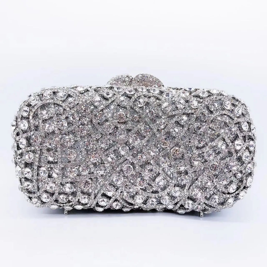 Rhinestone Hollow Clutch Bag