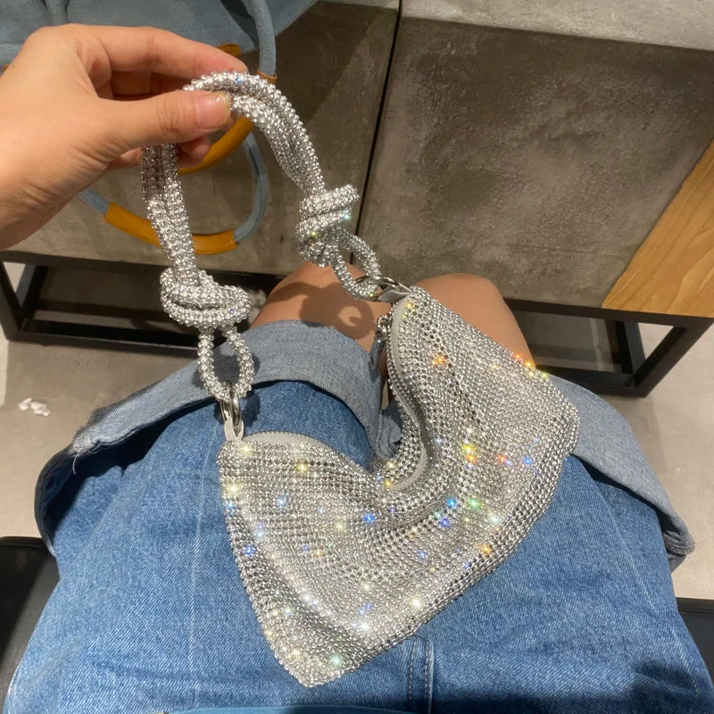 Rhinestone Hobo Shoulder Bag