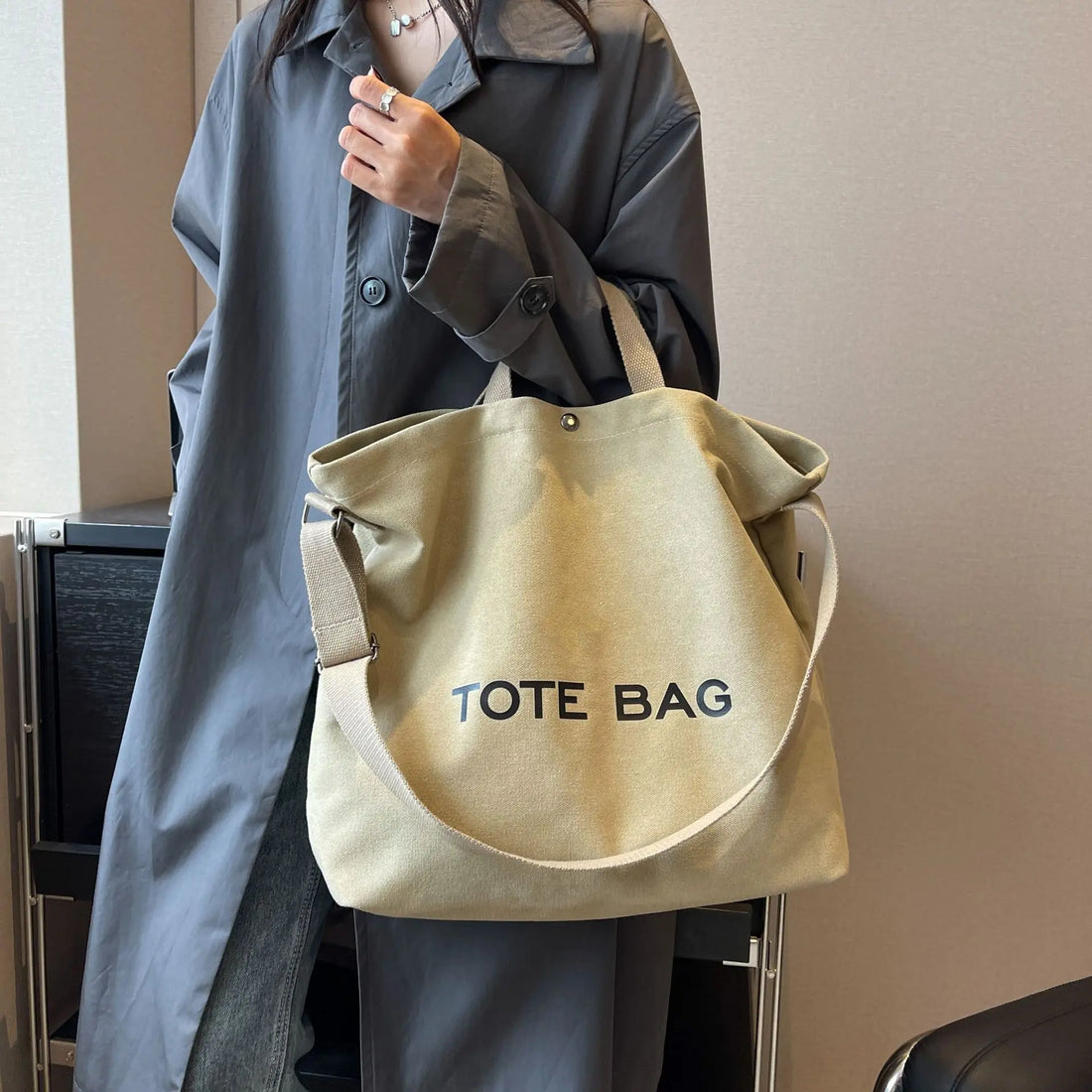 Thickened Canvas Retro Tote Bag
