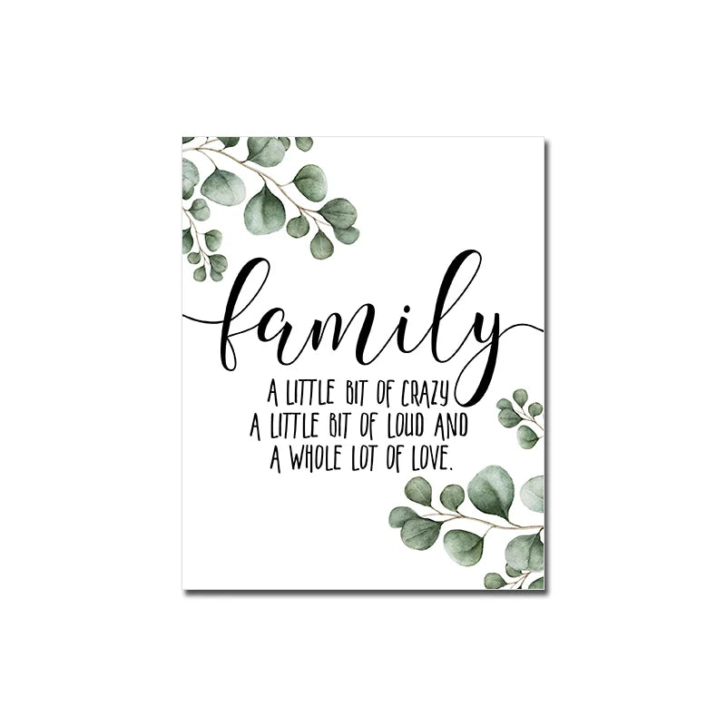 Happy Family Love Quote Canvas