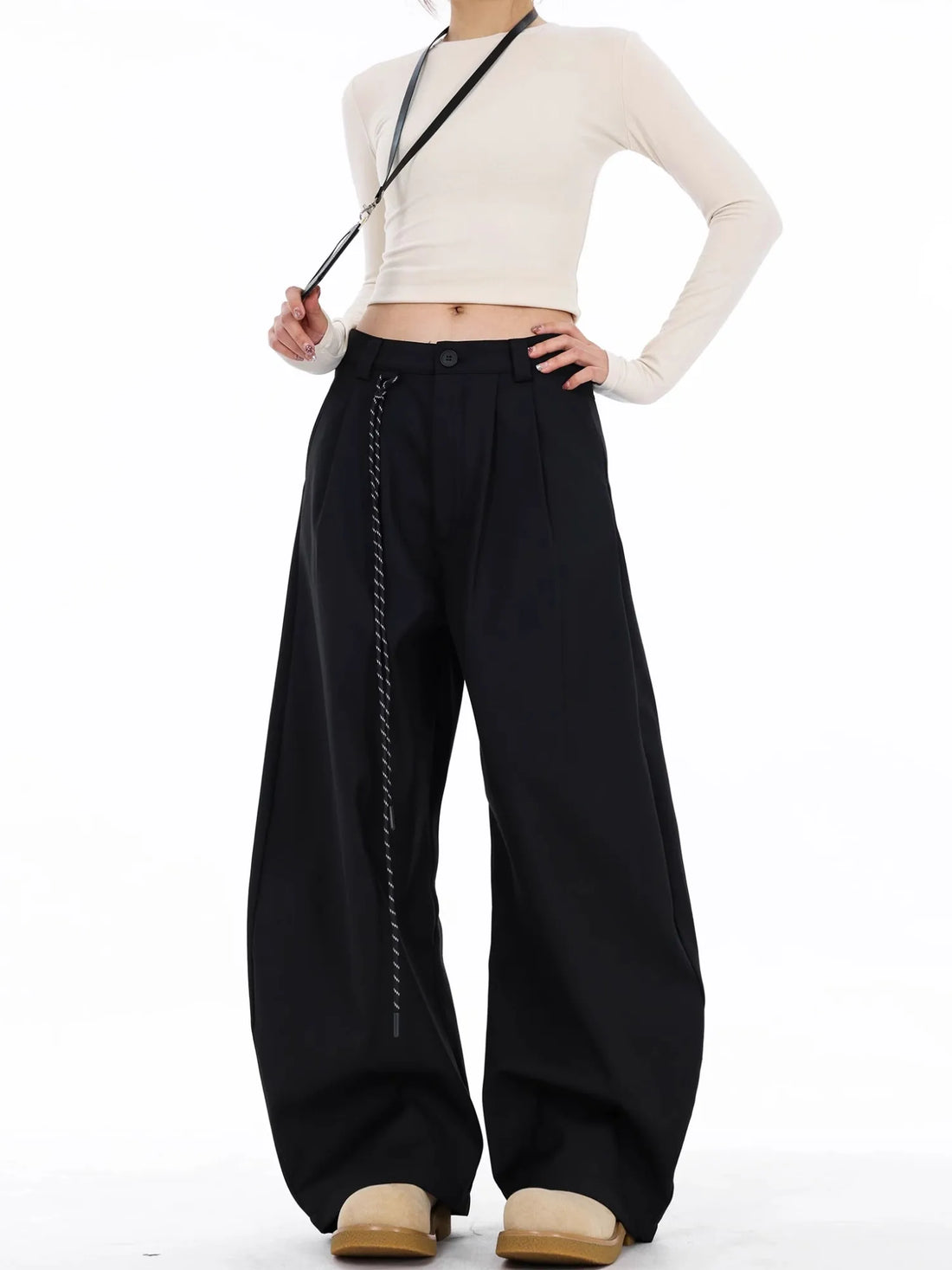 Women’s High Waist Straight Suit Pants
