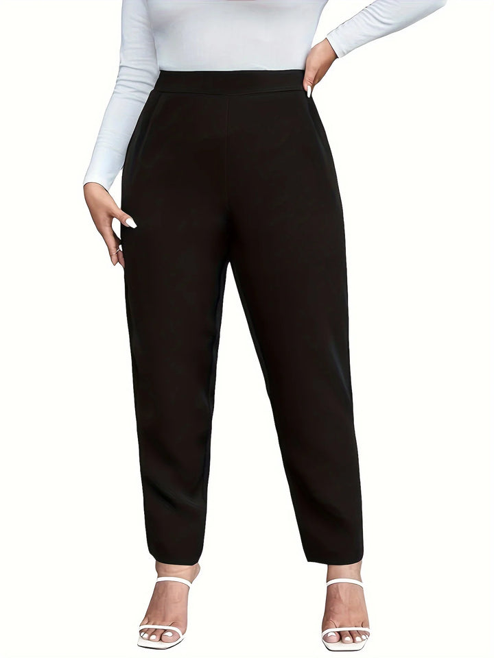 Women’s Plus Size Knitted Straight Leg Trousers