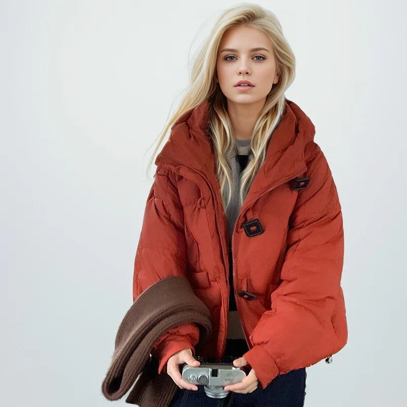 Hooded Cotton Padded Winter Jacket