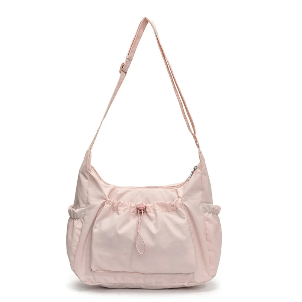 Korean Style Nylon Pleated Crossbody Bag