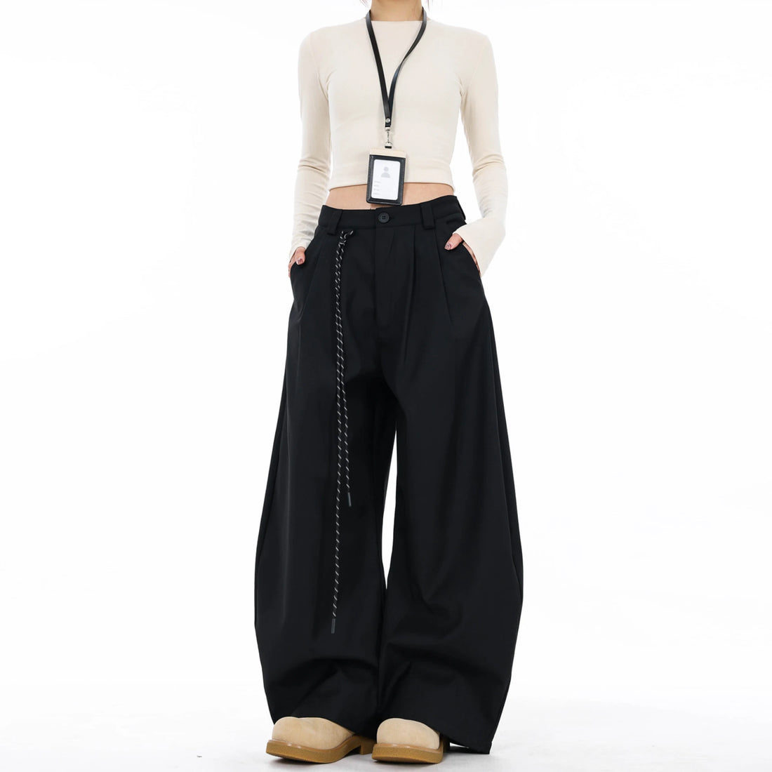 Women’s High Waist Straight Suit Pants
