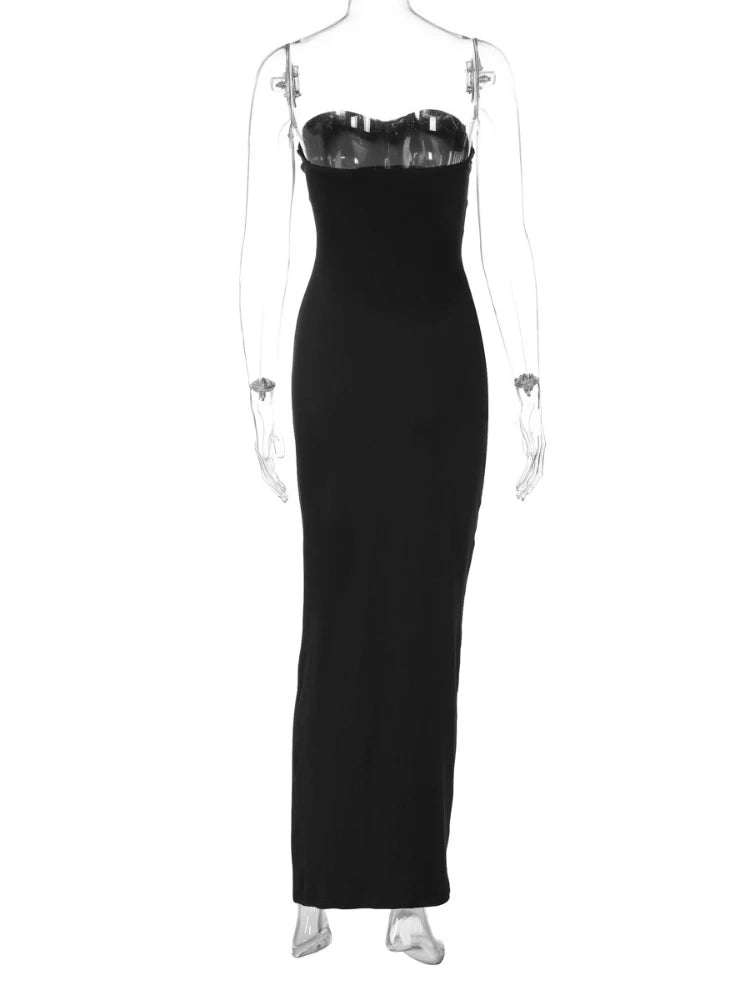 Off-Shoulder Wrap Bodycon Evening Gown