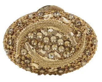 Rhinestone Hollow Clutch Bag