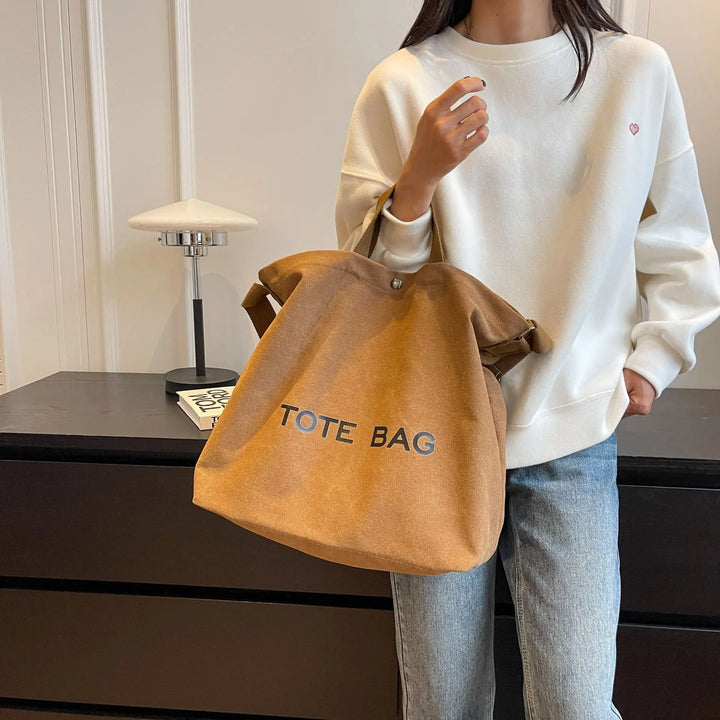 Thickened Canvas Retro Tote Bag