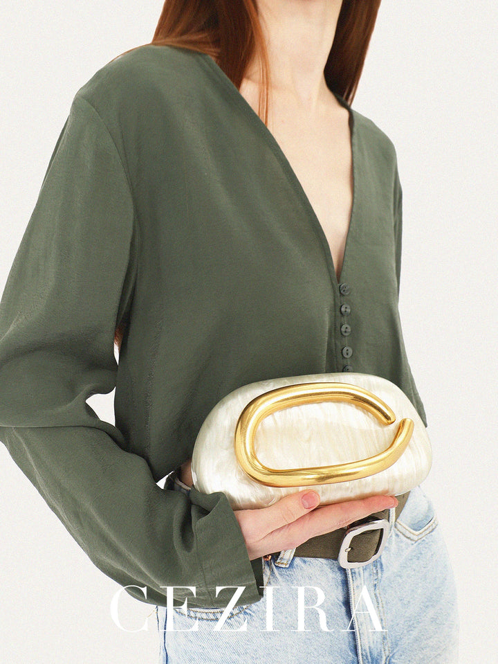 Luxury Acrylic Hard Case Evening Clutch