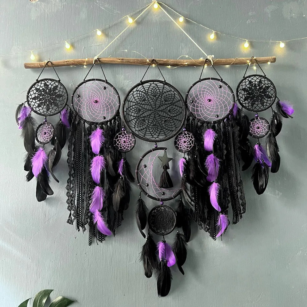 5pcs Boho Macrame Dream Catcher Set