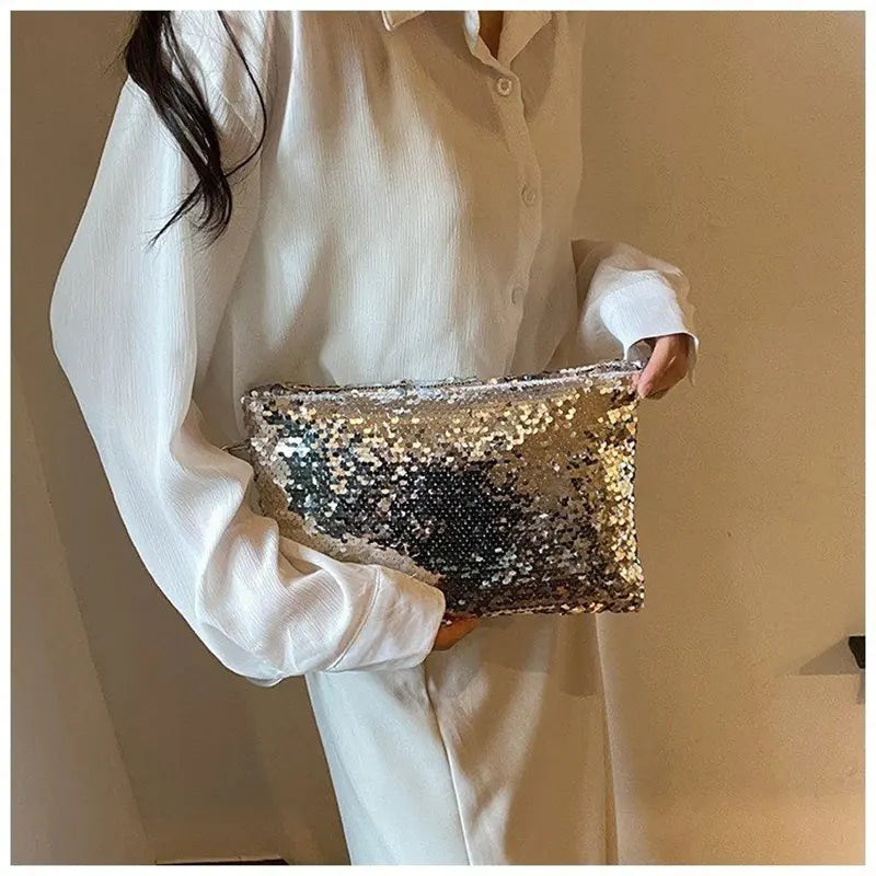 Sequined Bling Envelope Clutch