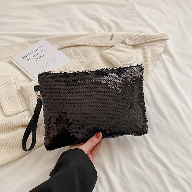 Sequined Bling Envelope Clutch