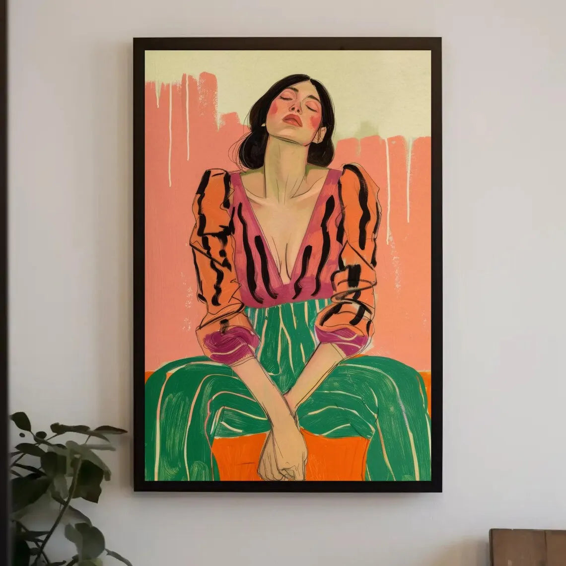 Empowered Woman Abstract Canvas Poster