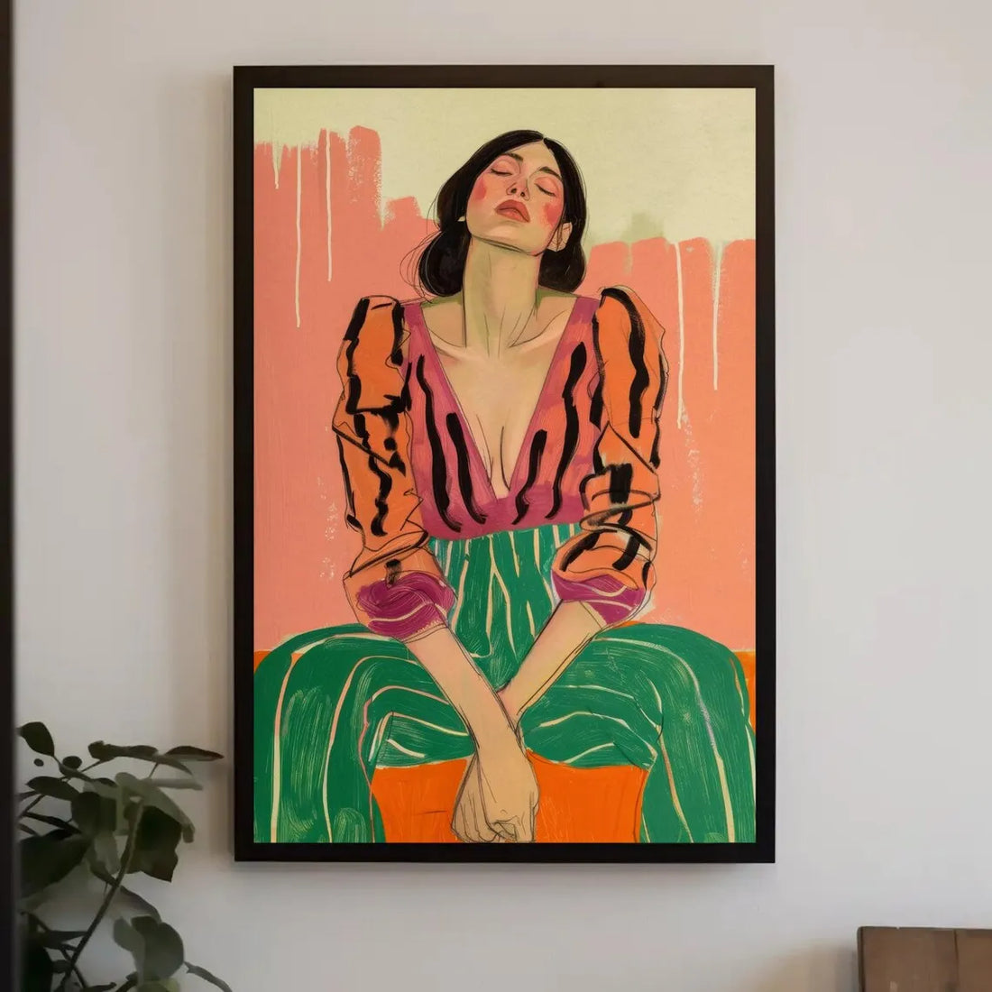 Empowered Woman Abstract Canvas Poster