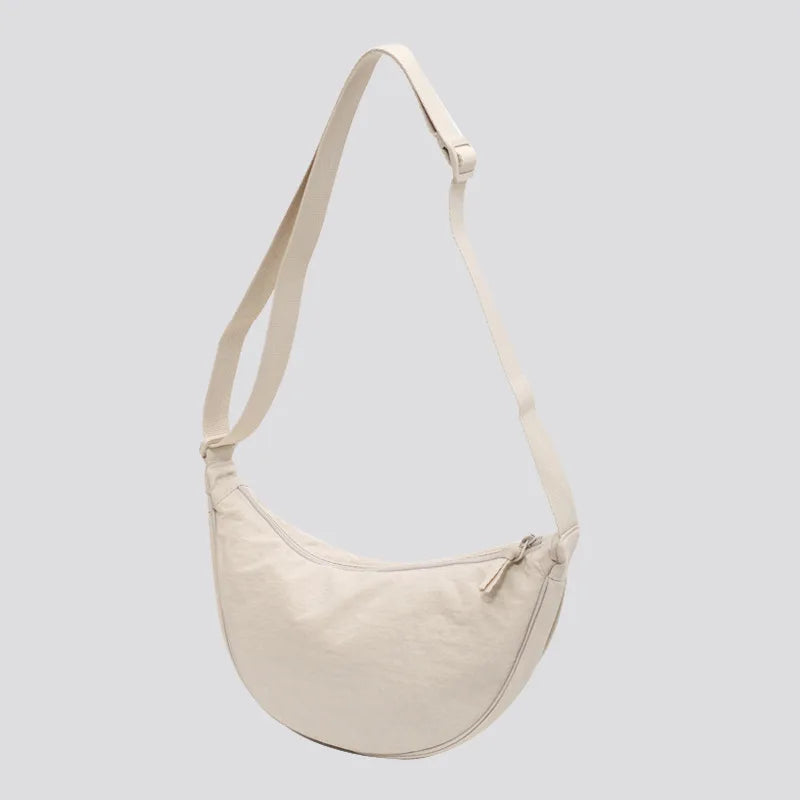 Solid Color Nylon Crossbody Shoulder Bag