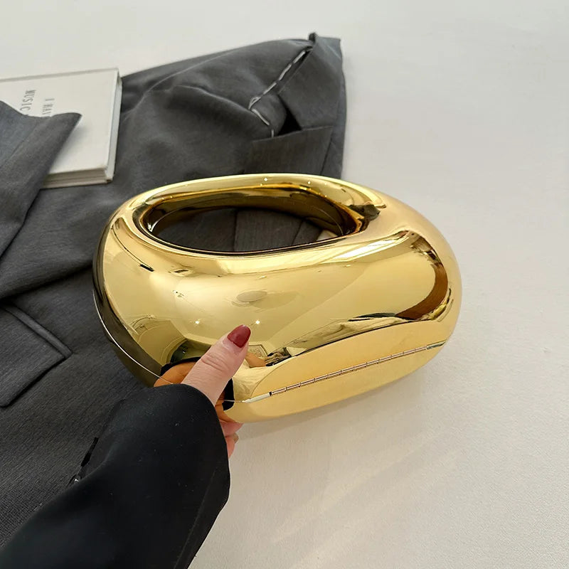 MOODS Golden Acrylic Evening Clutch