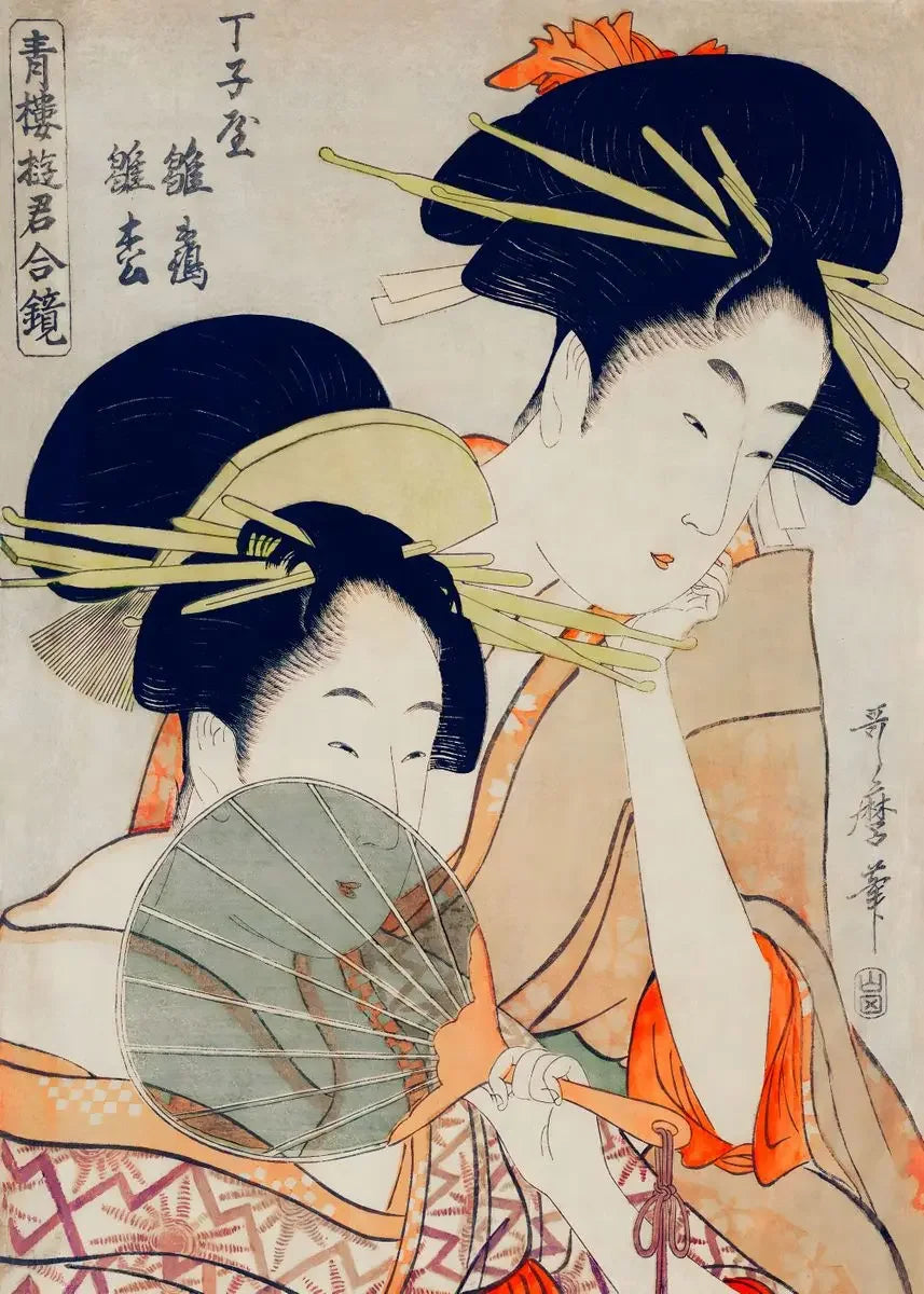 Japanese Vintage Geisha Ukiyo-e Canvas Poster